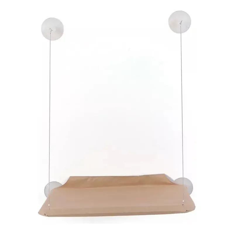 Cama Hamaca Colgante Ventosa Ventana Mediana Noyal Beige Gato Liso