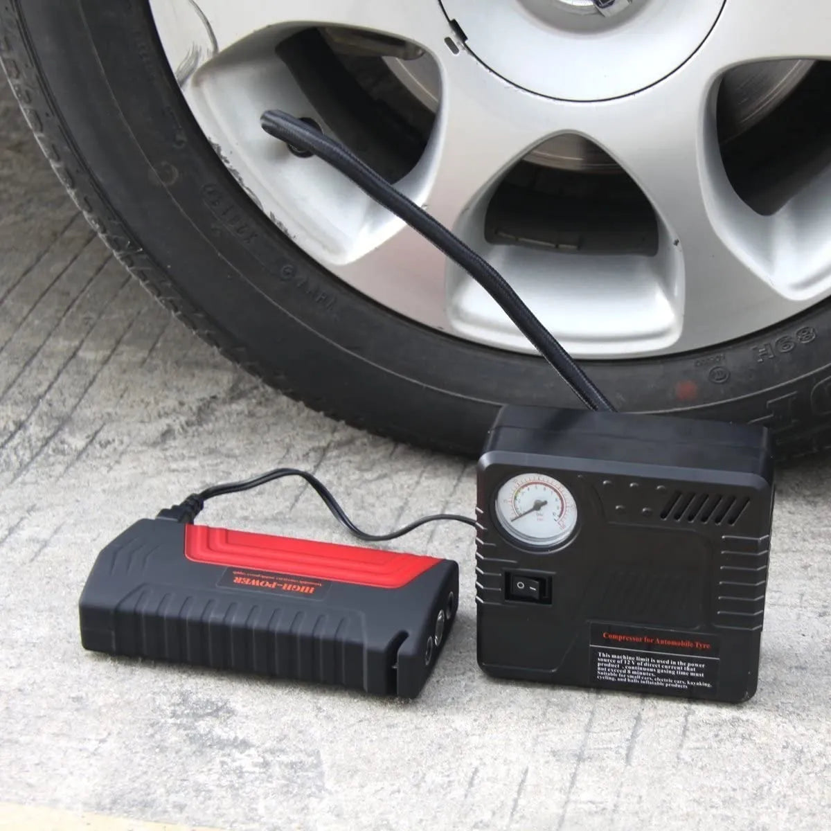 Partidor De Auto E Inflador De Neumáticos Partidor+compresor