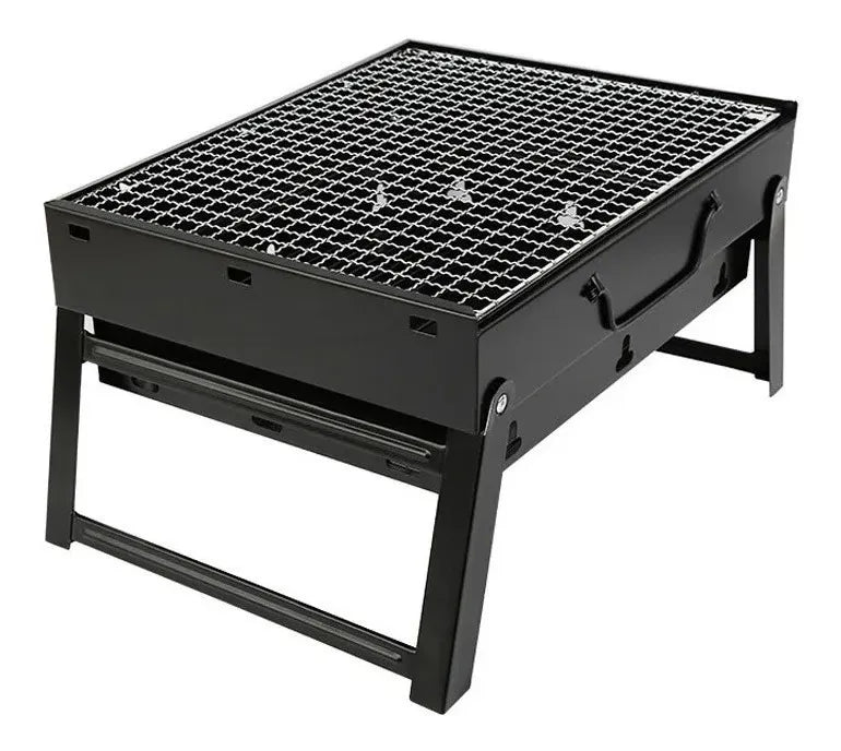 Mini Parrillera Portatil A Carbon Asados Mini Parrillera Color Negro