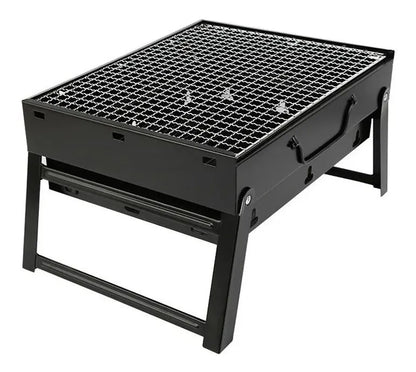 Mini Parrillera Portatil A Carbon Asados Mini Parrillera Color Negro