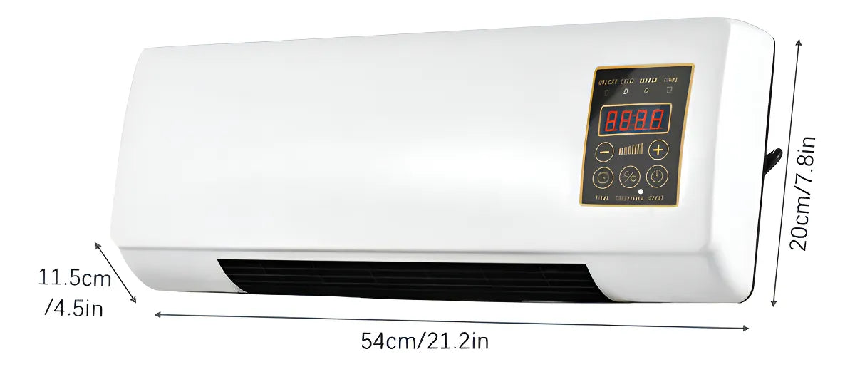 Calentador Calefactor Ventilador Eléctrico De Pared Color Blanco