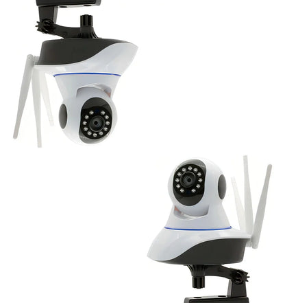Camara Seguridad Wifi 3 Antenas Motorizada Alta Definicion Color Blanco