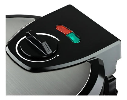 Waflera Electrica Máquina Hacer Waffles Cocina Reposteria Xl Negro