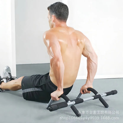 Barra Ejercicio Multifuncional Puerta Abdominales Flexiones Color Negro Ejercicios Fitness Multifunción Muscular