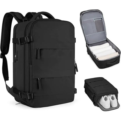 Mochila Bolso Viaje Organizador Abajo Avion 40l Capacidad