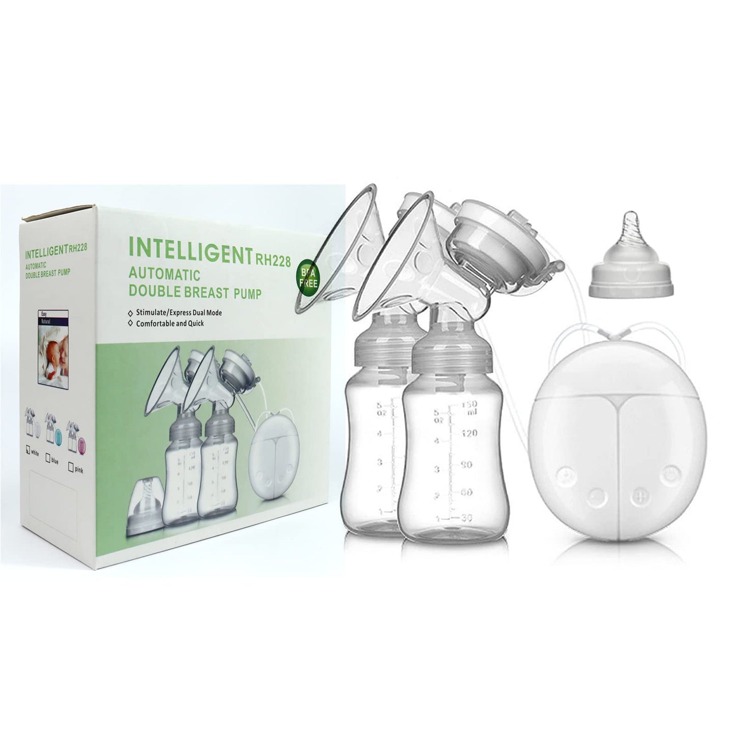 EXTRACTOR DE LECHE MATERNA ELECTRICO DOBLE BOMBA USB