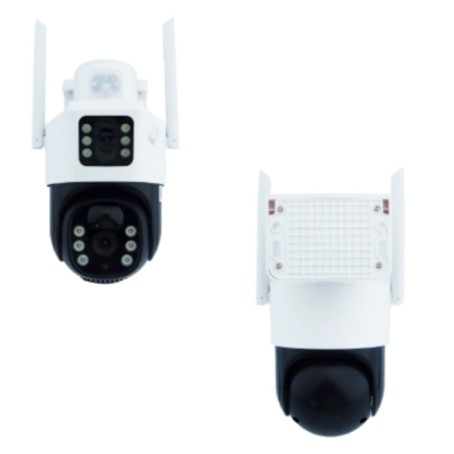 Cámara Solar 360° Exterior Wifi Inalámbrica Doble Lente 4mp