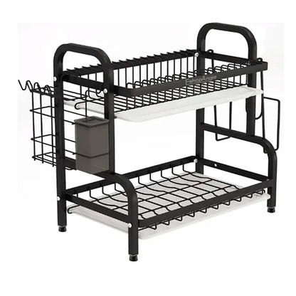 Escurridor Secador De Loza Platos 2 Niveles Metálico Negro
